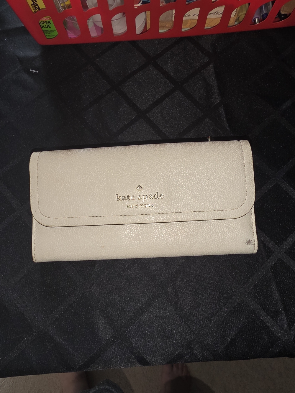 Kate Spade Cream Leather Continental Wallet